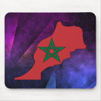 morocco flaggakarta på abstrakt utrymmebakgrund musmatta