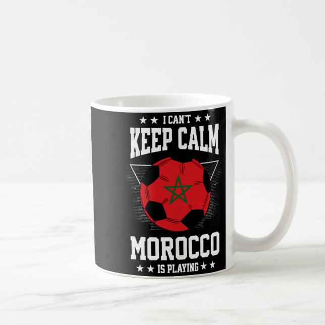 Morocco Football Jersey 2022 Flag Funny Soccer Lov Kaffemugg (Höger)
