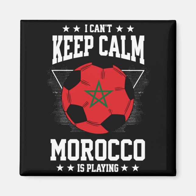 Morocco Football Jersey 2022 Flag Funny Soccer Lov Magnet (Framsidan)