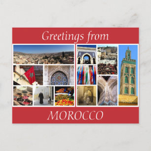 Morocco hälsning vykort