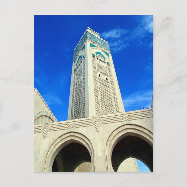 Morocco hassan minaret vykort (Framsida)