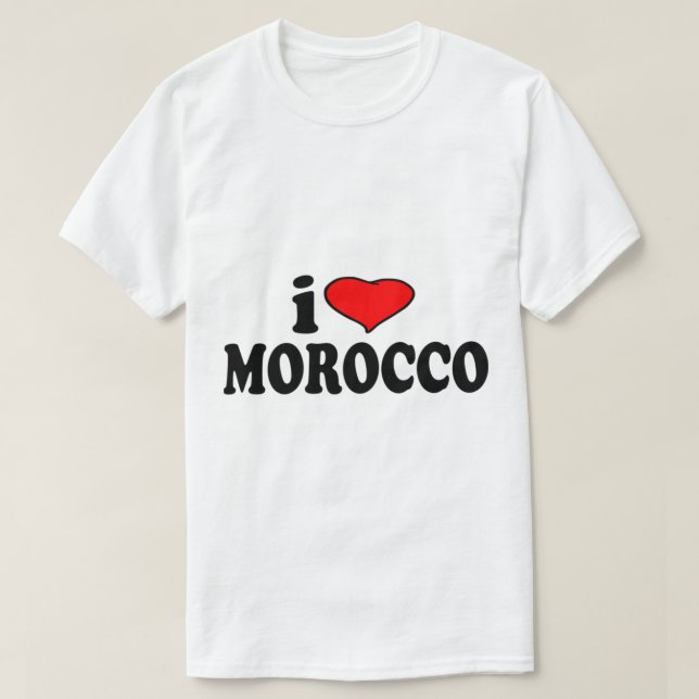 Morocco I Love Morocco T Shirt (Design framsida)