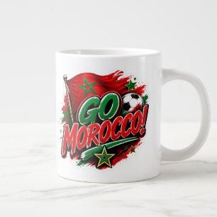 Morocco-lagets mugg 'JAG ÄR MAROCKO FOTBOLLSFAN' Jumbo Mugg