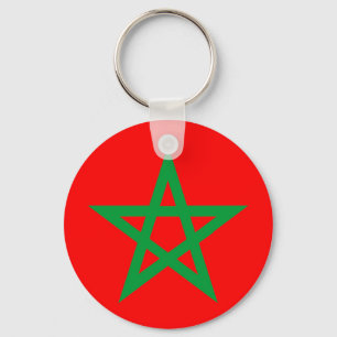 Morocco land flagga symbolstjärna nyckelring