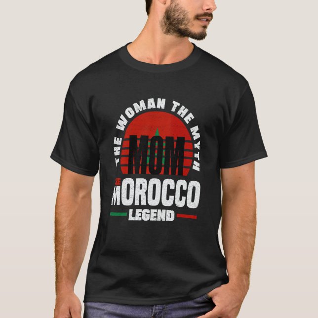 Morocco Moroccan Morocco Flag Mothers Day T Shirt (Framsida)