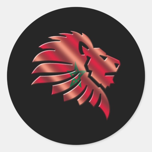 Morocco Runt Klistermärke (Framsida)