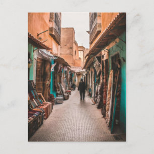 Morocco Street Vattenfärg Vykort