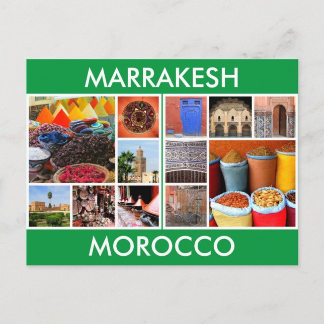 Morocco tramarrakech vykort (Framsida)