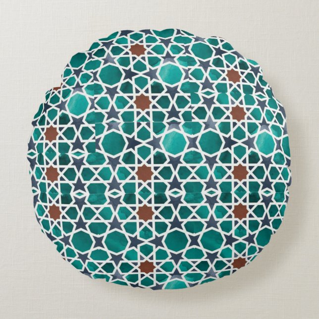 Moroccon Round Pillow Rund Kudde (Framsidan)
