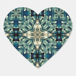 Moroccons inspirerade design hjärtformat klistermärke