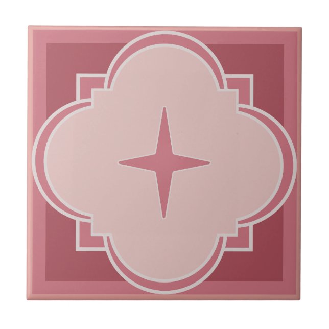 morokansk inspirerad keramisk platta kakelplatta (Framsidan)