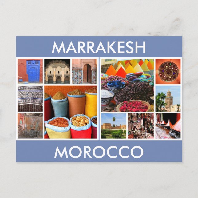 morokanska scener marrakesh vykort (Framsida)