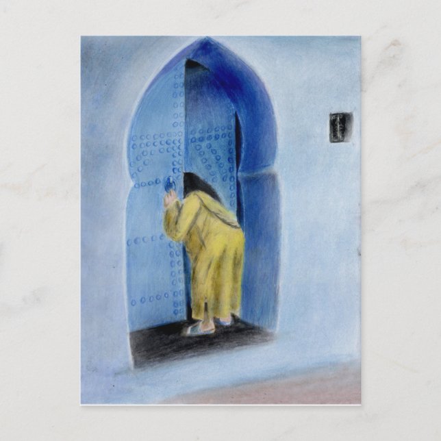 morokisk kvinna vykort (Framsida)