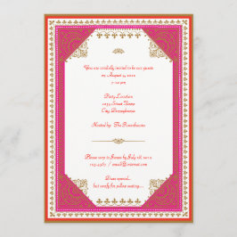 Morokkansk tema för festinbjudan inbjudningar