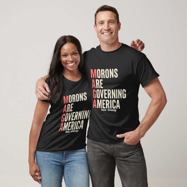 Moroner styr Amerika Satirisk Grafik  T Shirt (Unisex)