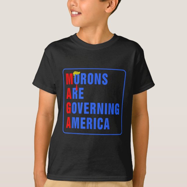 Moronerna regerar Amerika 2024 T Shirt (Framsida)