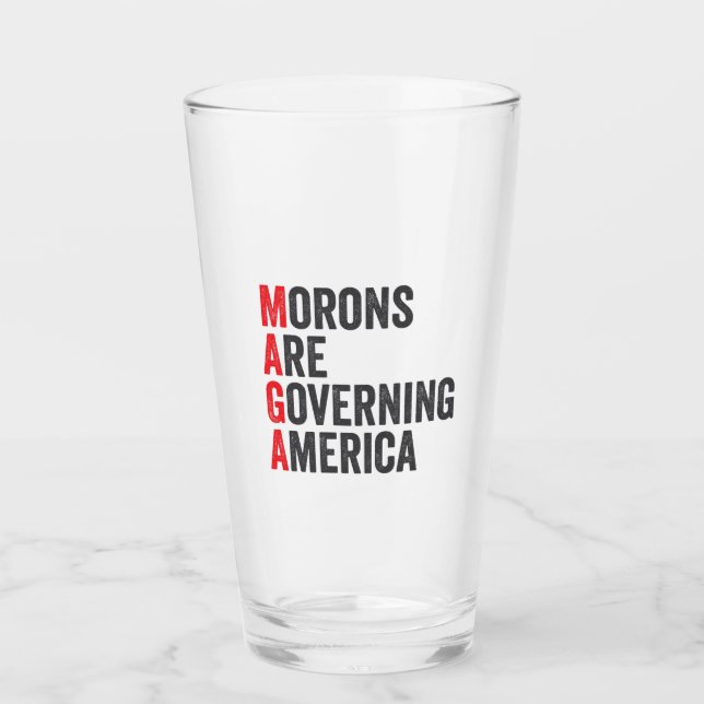 Moronerna styr Amerika 4 juli Glaskopp (Framsida)