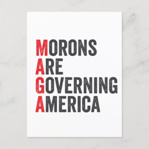 Moronerna styr Amerika 4 juli Helg Vykort