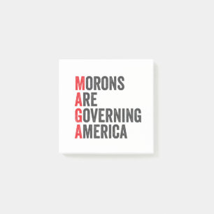Moronerna styr Amerika 4 juli Post-it Block