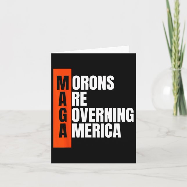 Moronerna styr Amerika-roliga antitrumpidéer Kort (Framsida)