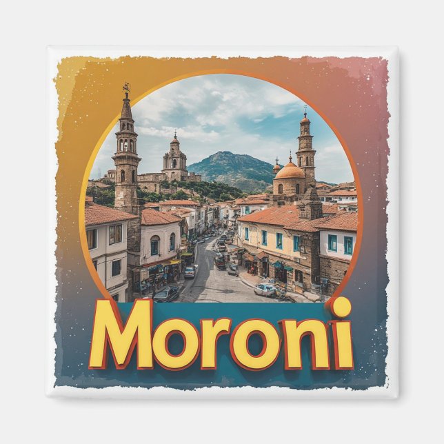 Moroni Komorerna Resa Suvenir För Destination Magnet (Framsidan)