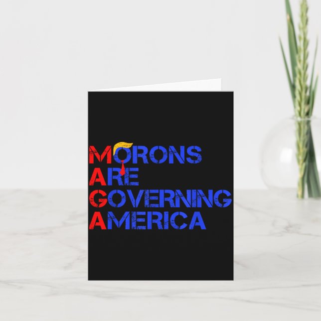Morons Are Governing America Funny Trump 2024  Kort (Framsida)