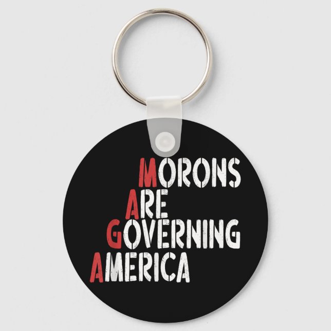 Morons styr Amerika-lustiga Tee Nyckelring (Framsida)