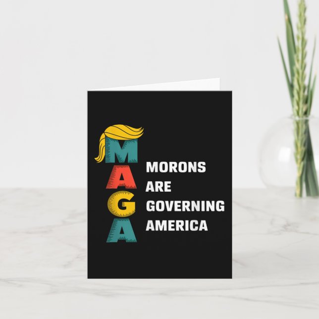 Morons styr Amerika Trump-fluga Kort (Framsida)