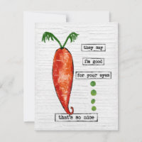 Morot Greeting Card - Lårfärdigt grönsaksformat -