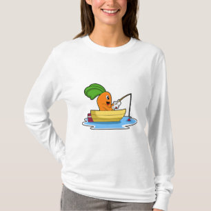 Morot i båtar vid fiske med fiskstav t shirt