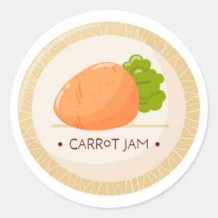 Morot Jam Burk Rund Etikett