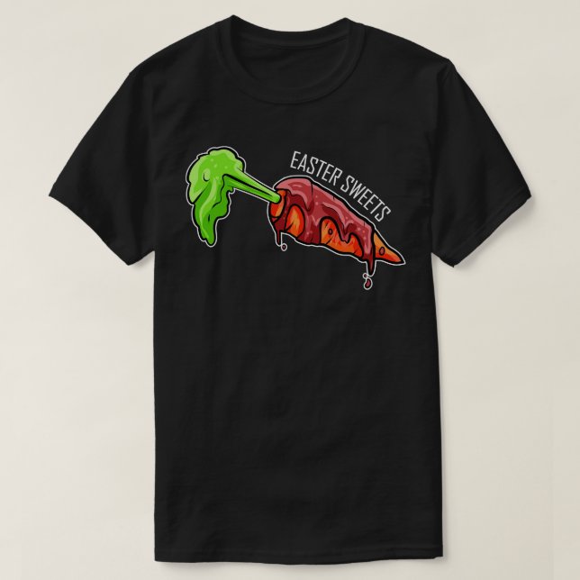 Morot med topping Vitamins som slungats in som Pås T Shirt (Design framsida)
