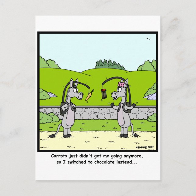 Morot och choklad vykort (Framsida)