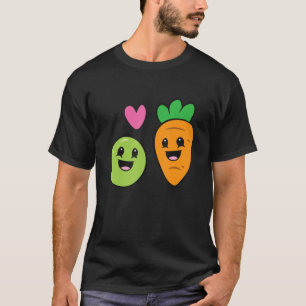 Morot och pea Food Pair Kärlek Peas and Carrots T Shirt