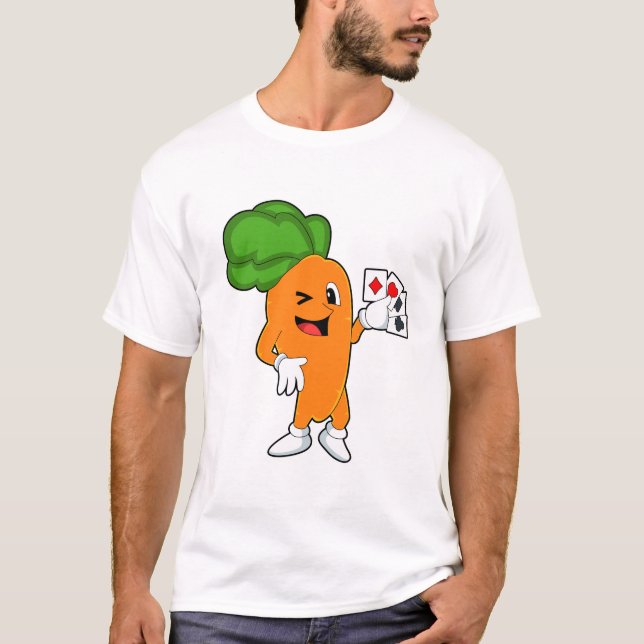 Morot på Poker med Poker-kort T Shirt (Framsida)