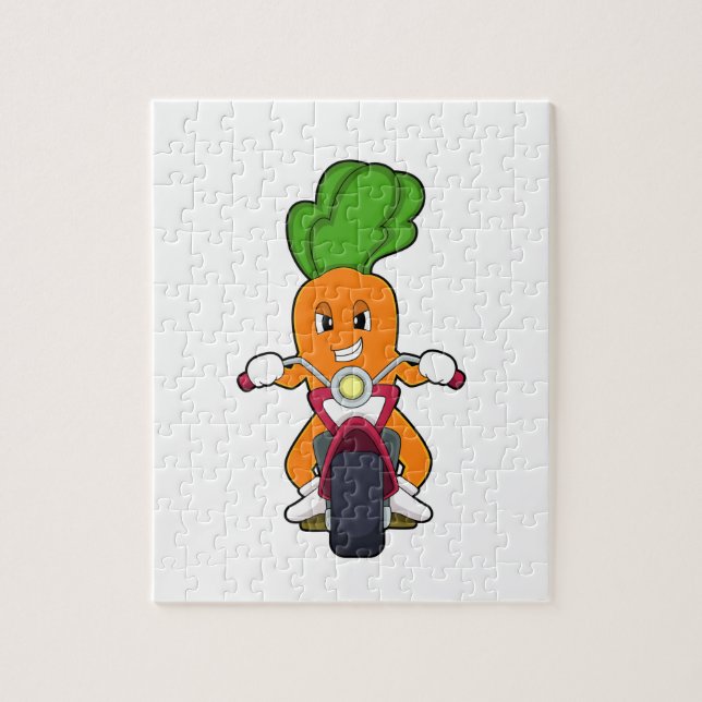 Morot som Biker med motorcykel.PNG Pussel (Vertikal)