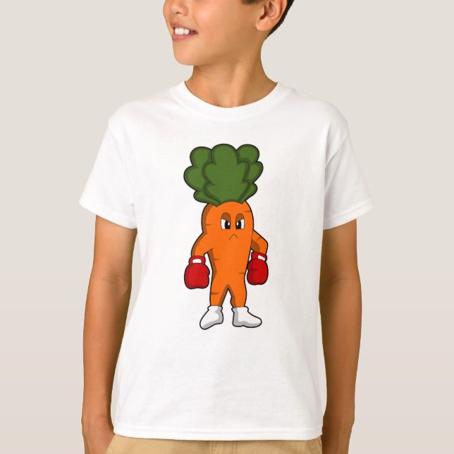Morot som Boxer med Boxinghandskar T Shirt (Framsida)
