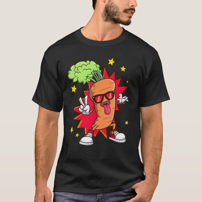 Morot Veganer Grönsak Botaniker T Shirt (Framsida)