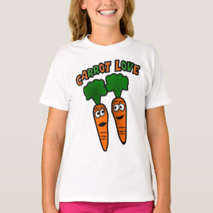 Morotkärlek med två förälskade morötter tee shirt