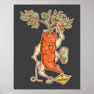 Morotsbekämpning Fruny Vegetabilisk Poster