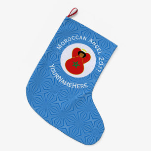 Morotsk Hanukkah-ängel Flagga Personlig  Stor Julstrumpa