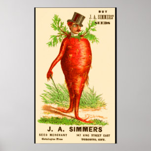 Morotsman Viktorianskt handelskort Poster