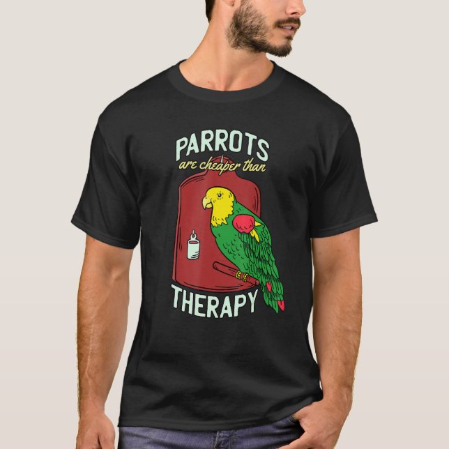 Morötter är billigare än terapipapegoja Parrot som T Shirt (Framsida)