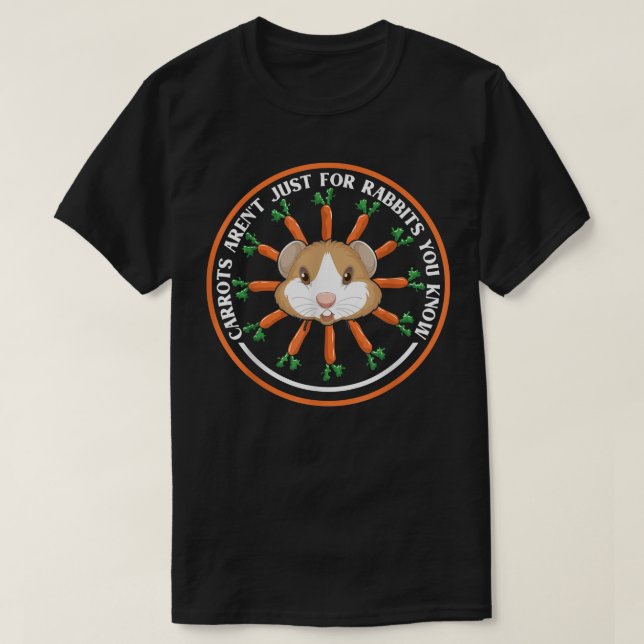 Morötter bara för kaniner i Guinea Gris L T Shirt (Design framsida)