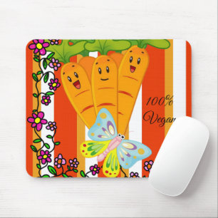 Morötter Butterfly Rand Mouse Pad! Muspets Musmatta