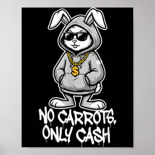 Morötter endast kontanter rolig påskhare gangster poster