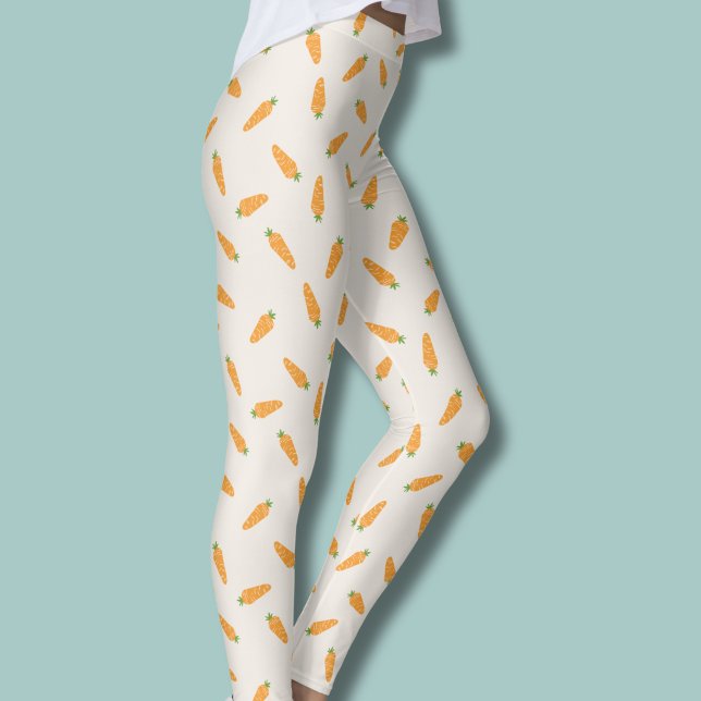 Morötter Grönsaksmönster Leggings (Carrot pattern leggings)