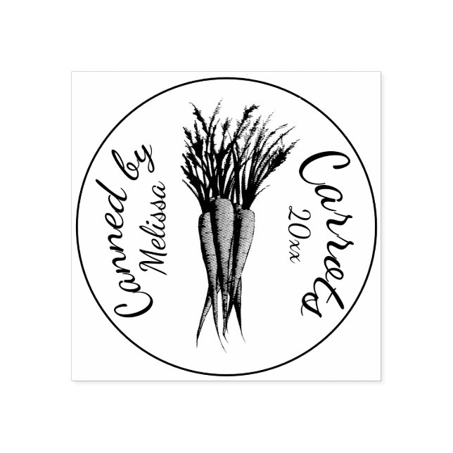 Morötter, hem, konserverade av från köket stämpel (Tryck)