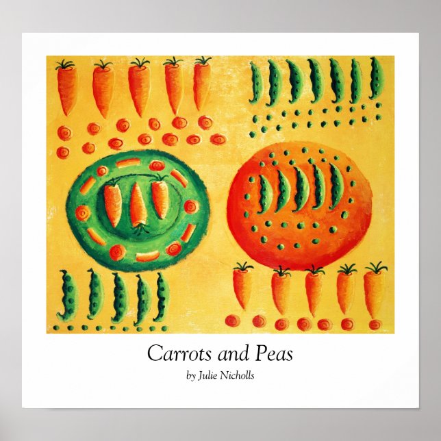 Morötter och ärter poster (Framsidan)