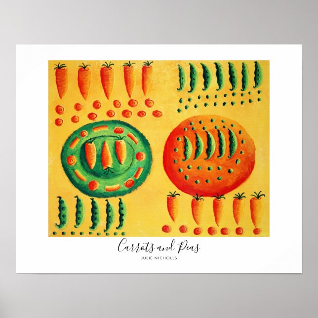 Morötter och ärtmålning poster (Framsidan)